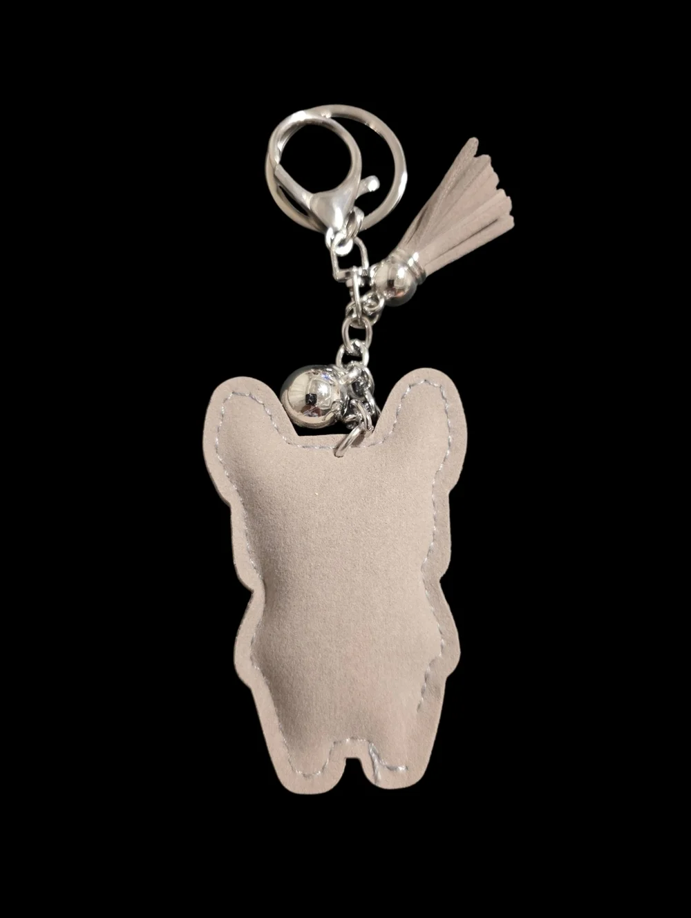 Sparkling French Bulldog Keychain with Rhinestones